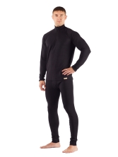 Комплект мужского термобелья Lasting, черный - футболка WIRY и штаны WICY, L