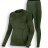 Комплект женского термобелья Lasting, зеленый - футболка Atala и штаны Aura, S-M