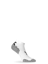Носки Lasting RUN 009, microfiber+polypropylene, белый с черной полоской, размер M, RUN009-M