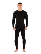 Комплект мужского термобелья Lasting, черный - футболка Vivek и штаны Vektor, L-XL