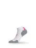 Носки Lasting RUN 004, microfiber+polypropylene, белый с пурпурной полоской