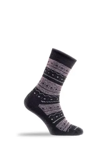 Носки Lasting TWP 686, wool+polypropylene, черный с серым рисунком