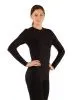 Футболка женская Vali / дл. рукав / комбинир 290/  черный