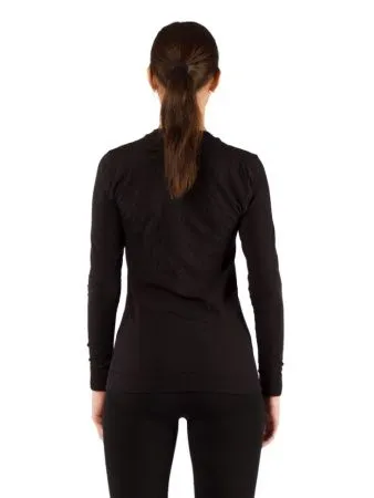 Футболка женская Vali / дл. рукав / комбинир 290/  черный
