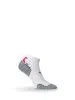 Носки Lasting RUN 004, microfiber+polypropylene, белый с пурпурной полоской