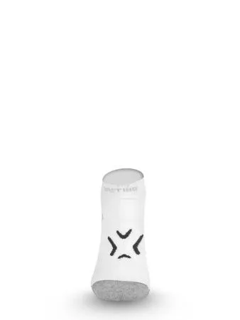 Носки Lasting RUN 009, microfiber+polypropylene, белый с черной полоской