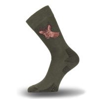 Треккинговые носки Lasting LFSS 620 Cotton Туризм, зеленый с рисунком