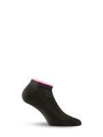 Носки Lasting ARA 903 cotton+nylon, черный с розовой полоской