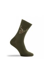 Носки Lasting  LFSJ 620, cotton+polyamide, зеленый с рисунком