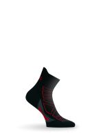 Носки Lasting RPC 903, microfiber+polypropylene, черный с серой подошвой и красной полоской