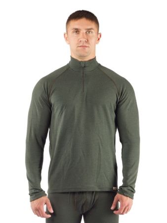 Футболка  мужская WIRY/ дл. рукав/ шерсть 260/ зеленый Футболка  мужская WIRY/ дл. рукав/ шерсть 260/ зеленый