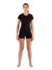Комплект женского термобелья Lasting, черный - футболка ATEA и шорты BOBINA