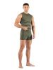Комплект мужского термобелья Lasting, зеленый - футболка Achile и шорты Adam