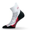 Носки Lasting RPC 093, microfiber+polypropylene, белый с черной подошвой и красной полоской