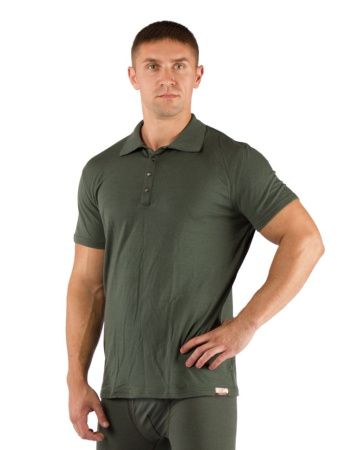 Футболка  мужская DINGO/ кор. рукав/ шерсть 160/ зеленый