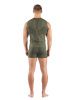 Комплект мужского термобелья Lasting, зеленый - футболка Achile и шорты Adam