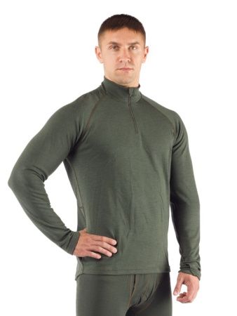 Футболка  мужская WIRY/ дл. рукав/ шерсть 260/ зеленый Футболка  мужская WIRY/ дл. рукав/ шерсть 260/ зеленый