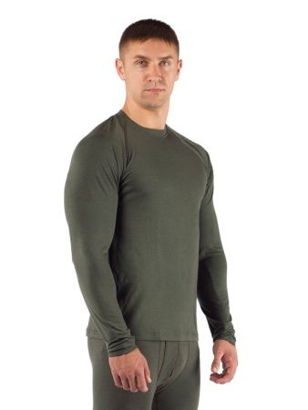 Футболка  мужская Atar/ дл. рукав/ шерсть 160/ зеленый