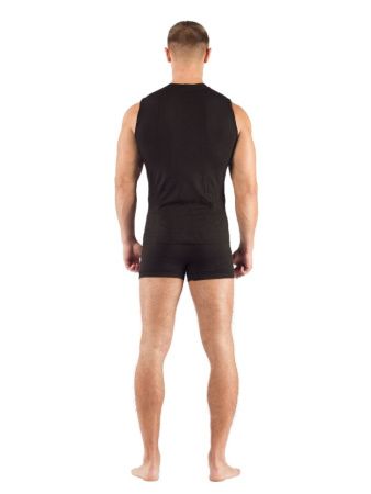 Комплект мужского термобелья Lasting, черный - футболка Achile и шорты Adam
