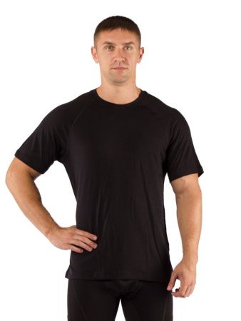 Футболка  мужская Quido/ кор. рукав/ шерсть 160/ черный