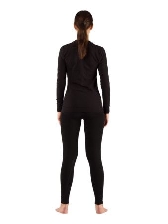 Комплект женского термобелья Lasting, черный - футболка Vali и штаны Vins