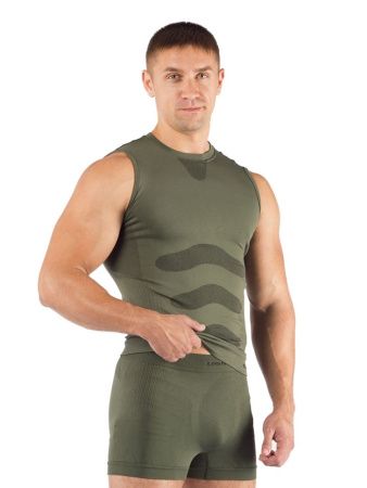 Майка  мужская Achile/ кор. рукав/ синтетика/ зеленый