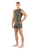 Комплект мужского термобелья Lasting, зеленый - футболка Achile и шорты Adam