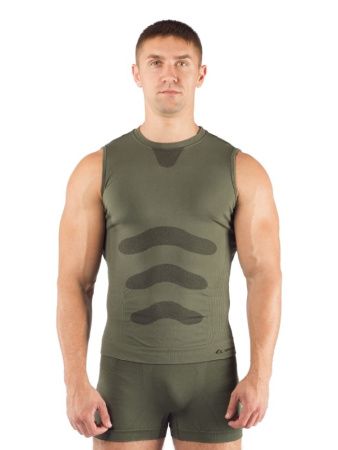 Майка  мужская Achile/ кор. рукав/ синтетика/ зеленый