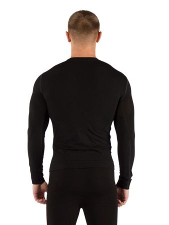 Футболка мужская Vivek / дл. рукав / комбинир 290/  черный Футболка мужская Vivek / дл. рукав / комбинир 290/  черный