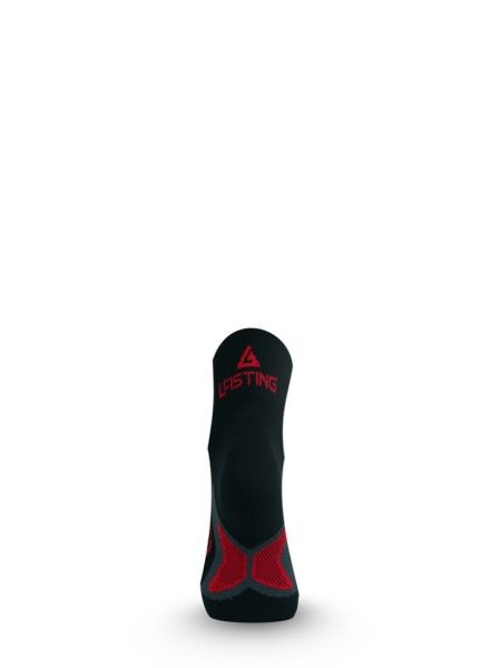 Носки Lasting RPC 903, microfiber+polypropylene, черный с серой подошвой и красной полоской
