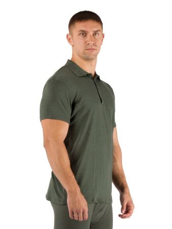 Футболка  мужская DINGO/ кор. рукав/ шерсть 160/ зеленый