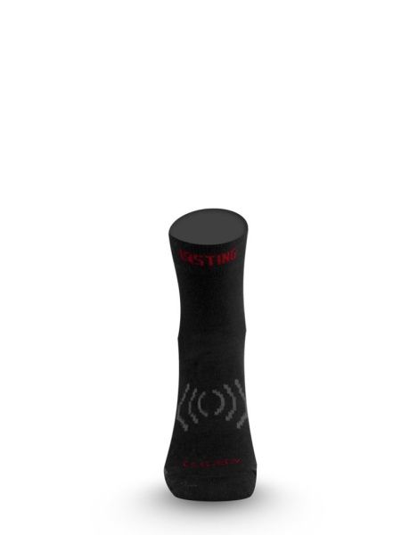 Носки Lasting TNW 983, wool+nylon, черный с серыми вставками