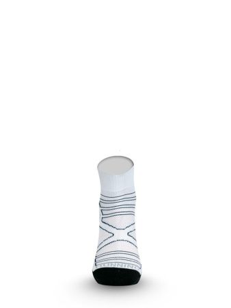 Носки Lasting RPC 098, microfiber+polypropylene, белый с черной подошвой и серой полоской
