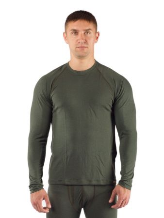 Футболка  мужская Atar/ дл. рукав/ шерсть 160/ зеленый