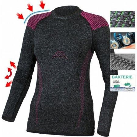 Футболка  женская TELA/ дл. рукав/ cинтетика / черная TELA-8940