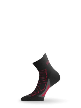 Носки Lasting RPC 903, microfiber+polypropylene, черный с серой подошвой и красной полоской