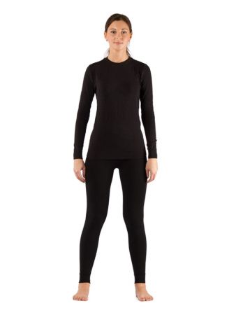 Комплект женского термобелья Lasting, черный - футболка Vali и штаны Vins