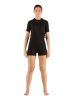 Комплект женского термобелья Lasting, черный - футболка Alba и шорты Avion