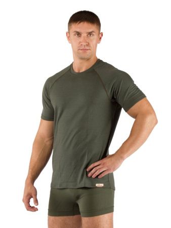 Футболка  мужская Quido/ кор. рукав/ шерсть 160/ зеленый