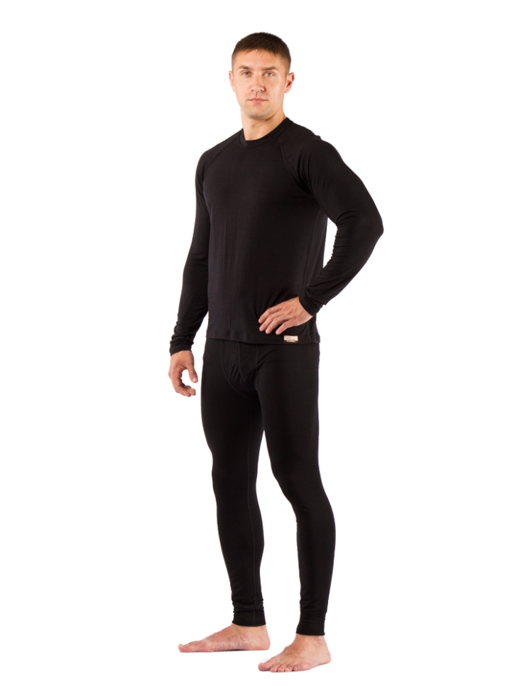 Комплект мужского термобелья Lasting, черный - футболка Atar и штаны Atok, S