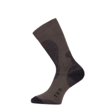 Зимние треккинговые носки Lasting TKS 689, Merino Wool, коричневый с темно-коричневой вставкой, размер XL , TKS689XL