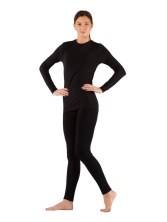 Комплект женского термобелья Lasting, черный - футболка Vali и штаны Vins, L-XL