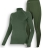 Комплект женского термобелья Lasting, зеленый - футболка LAURA и штаны WASA, S