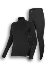 Комплект женского термобелья Lasting, черный - футболка LAURA и штаны WASA, S
