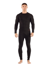 Комплект мужского термобелья Lasting, черный - футболка Apol и штаны Ateo L-XL, Apol9090LXL_Ateo9090LXL